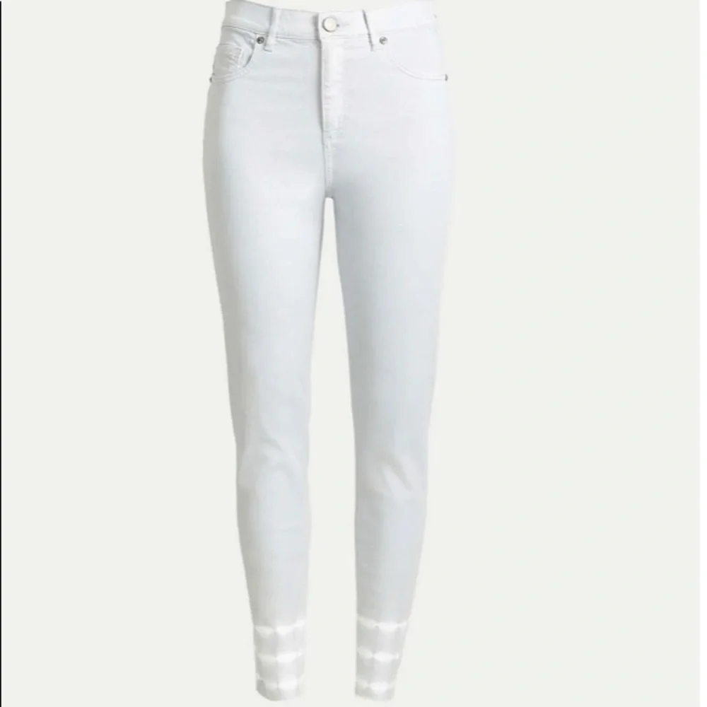 LOFT Petite Curvy Tie Dye High Rise Crop Jeans